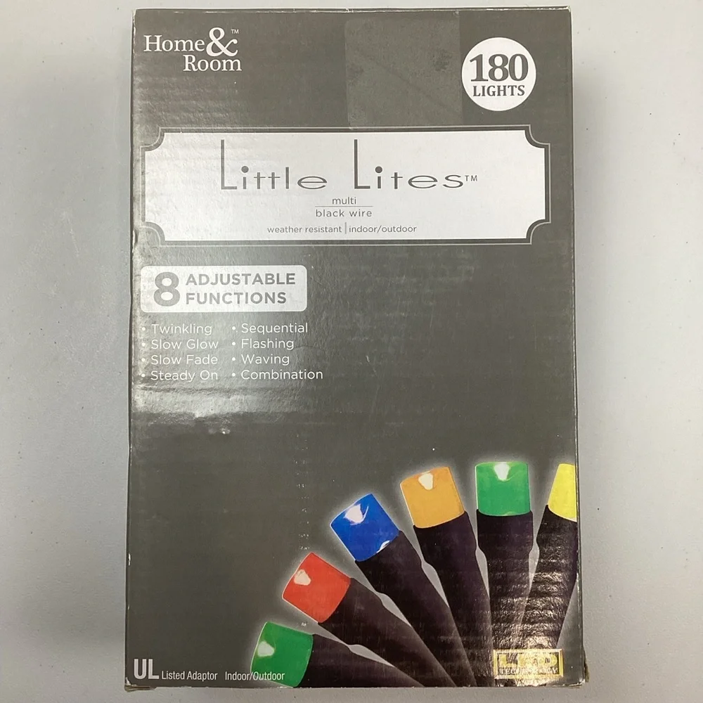 Home & Room Little Lites 180 LED lights/ 62.5 ft -Indoor/Outdoor Christmas
